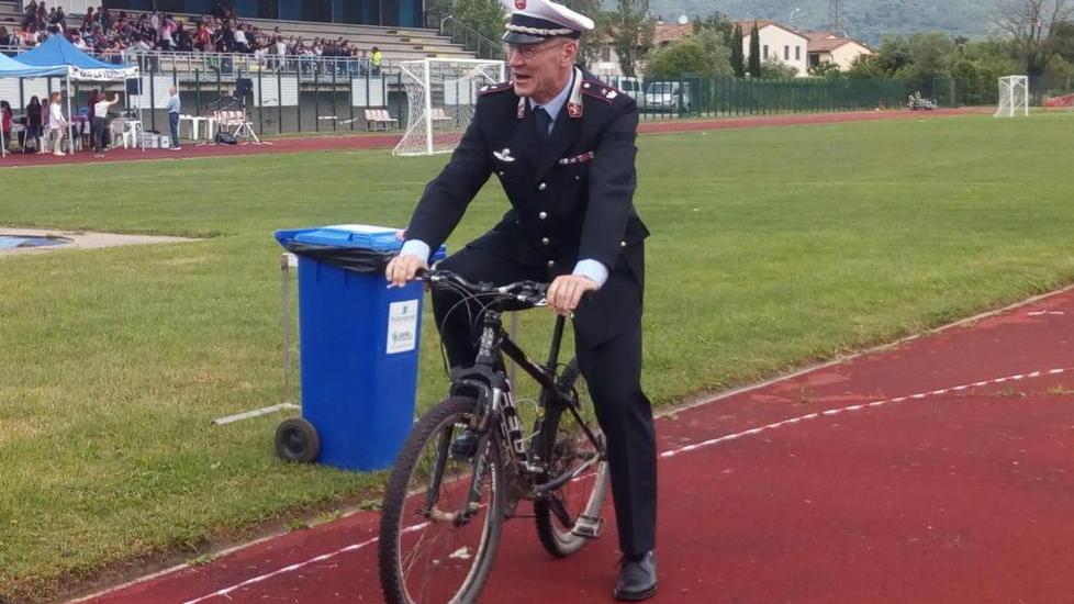 Il comandante della polizia municipale Paolo Migliorini ad un’iniziativa del Comune di Cascina