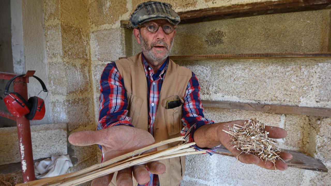 La casina degli attrezzi è fatta in mattoni di canapa