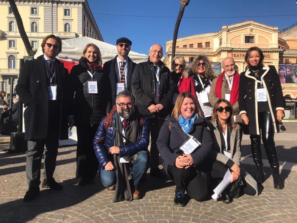 Il gruppo dei penalisti pisani in trasferta a Roma per la maratona oratoria contro il "processo eterno"