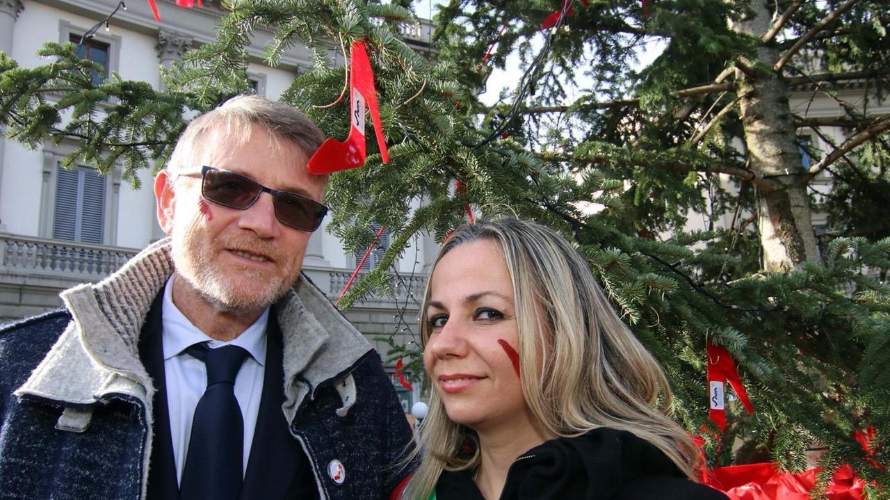 Marco Del Medico del Sindacato nazionale agenti di assicurazione e l'assessore comunale Cecilia Del Re