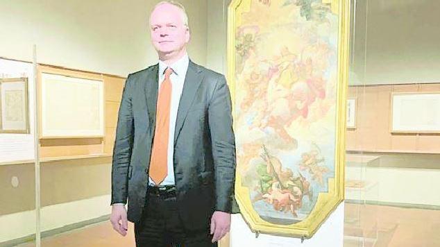 Il direttore degli Uffizi, Eike Schmidt, alla mostra