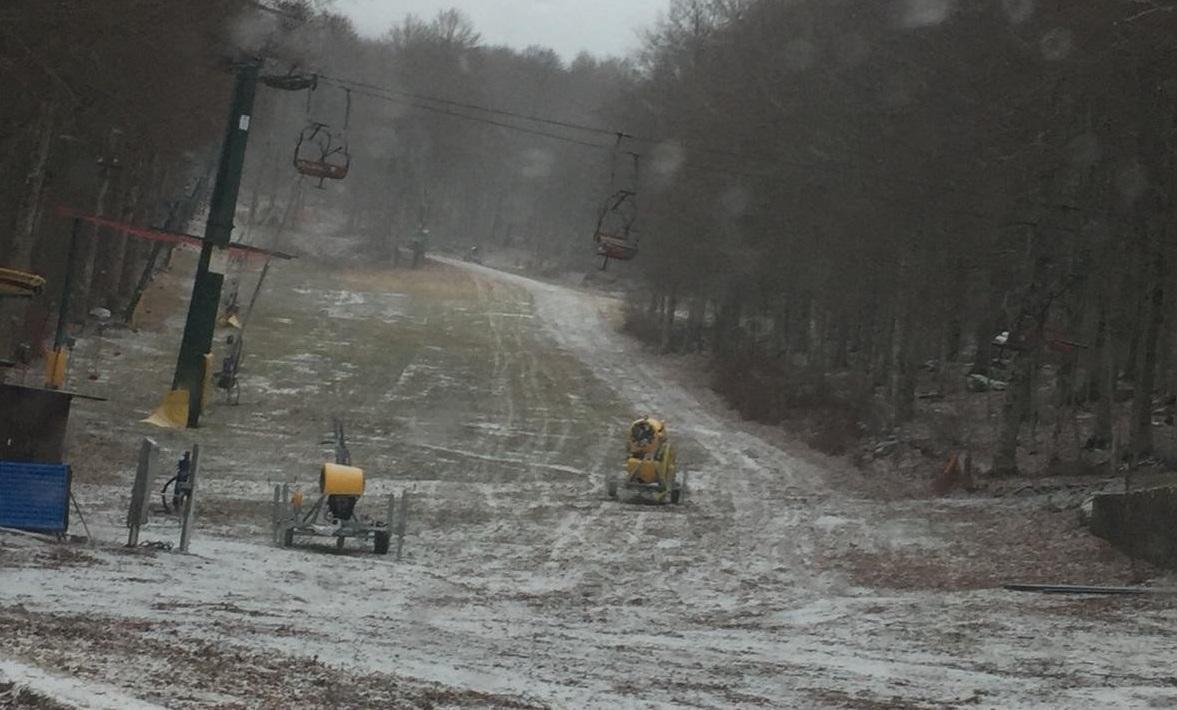 La prima spruzzata di neve sull'Amiata