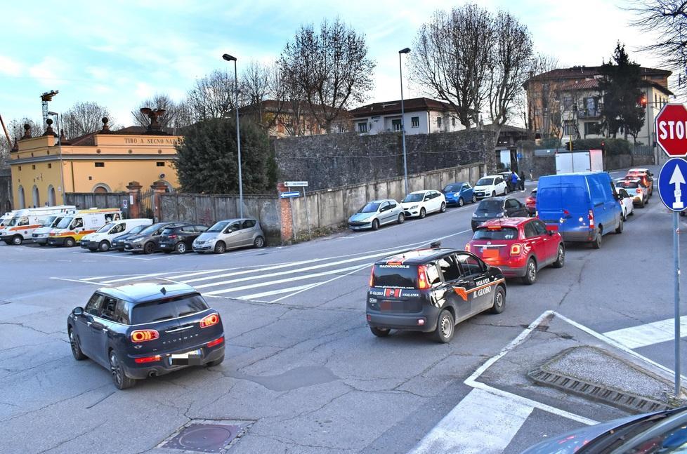 La zona dove dovrebbe essere ricavata la nuova rotonda