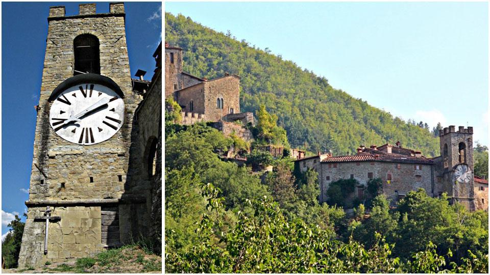 Il curioso orologio di Castel San Niccolò e la leggenda dei diavoli messi in fuga 