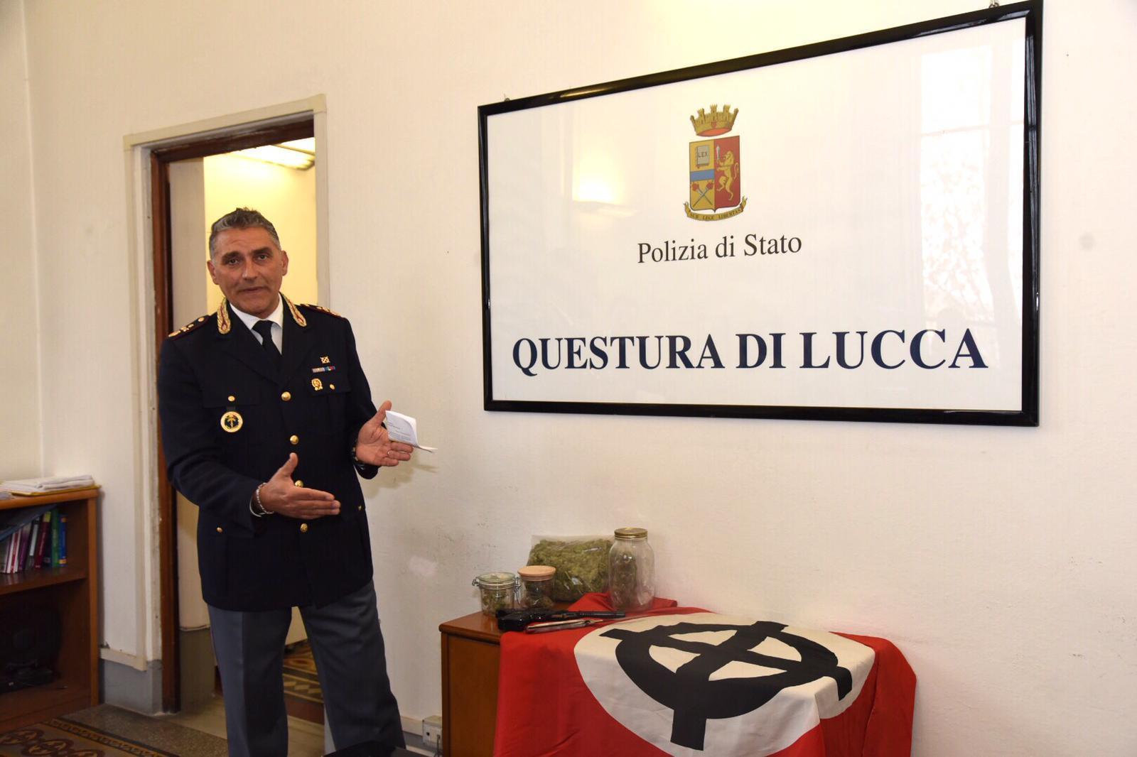 La conferenza stampa in questora con il dirigente della Digos Leonardo Leone