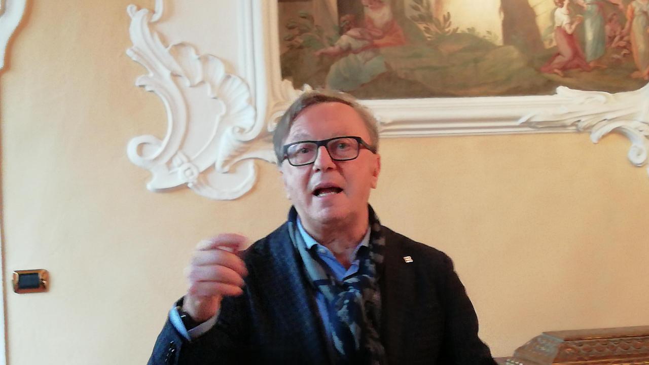 Franco Bini nella nuova sede della Fondazione Cassa