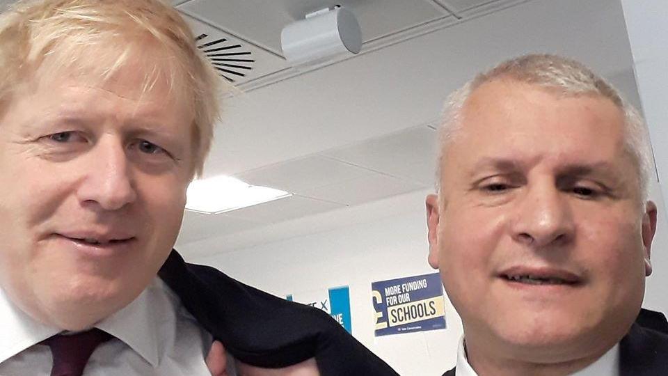 Rino Siconolfi con Boris Johnson
