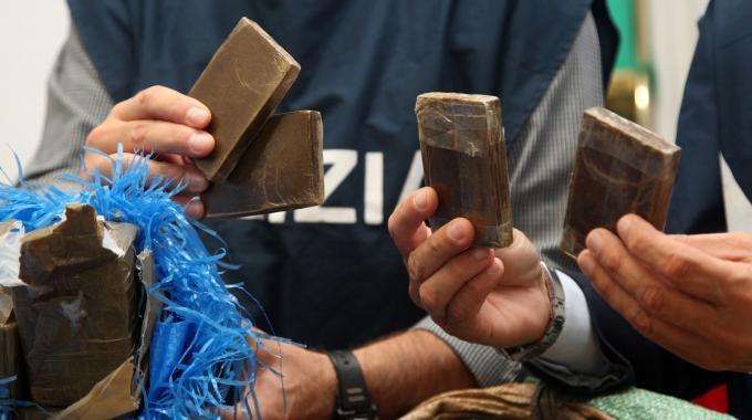 Un sequestro di hashish (archivio)