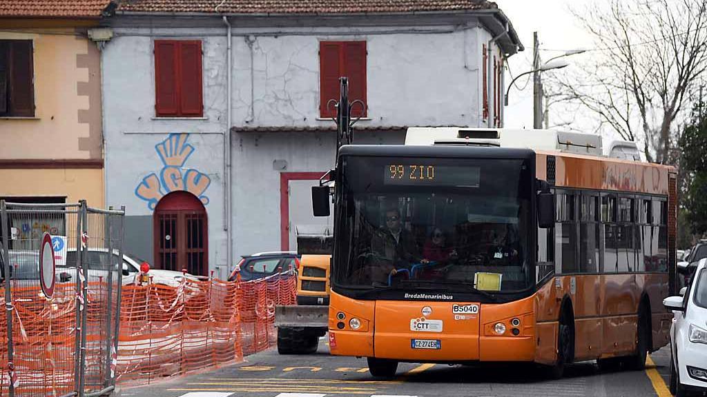 Un autobus di linea della Ctt Nord