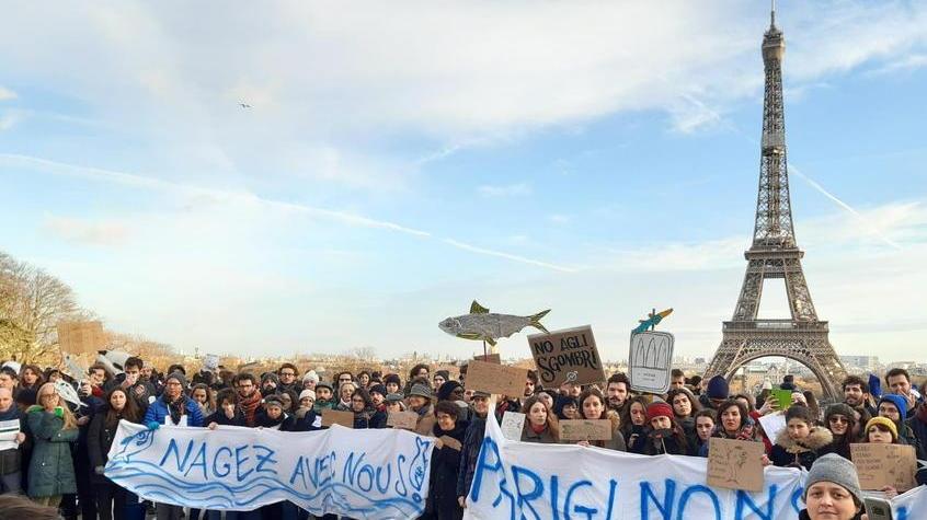 Le sardine in città: «Né odio né bandiere portate da mangiare per i poveri»