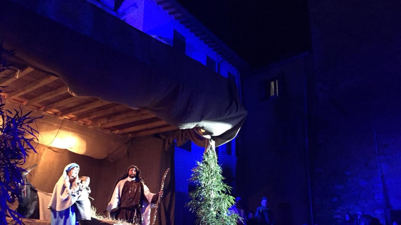 Un momento del presepe vivente di Casciana Terme