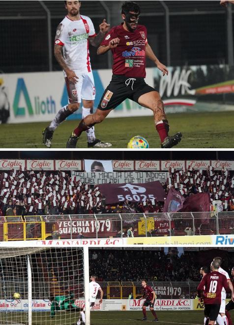 Il Pontedera schiera in campo l’uomo in più Si chiama Andrea Caponi, l’Uomo Mascherato