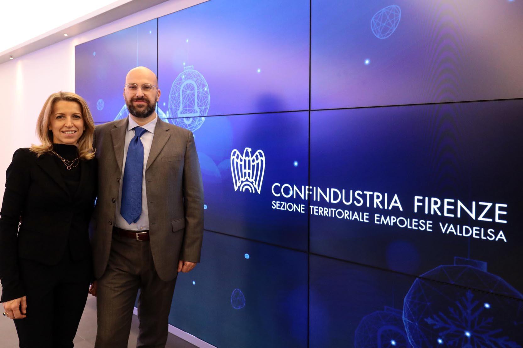 La nuova presidente Paola Castellacci insieme al presidente uscente Michele Pezza (Foto Sestini)