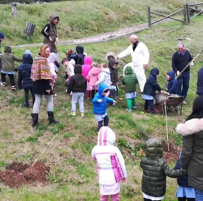 Piantati 120 nuovi alberi a Nibbiaia grazie ai bimbi della scuola 