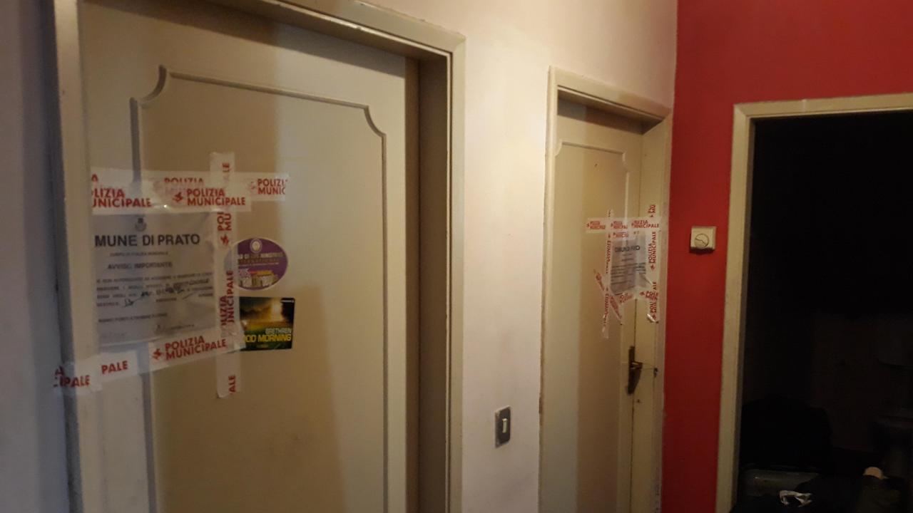 Le stanze sequestrate dalla polizia municipale