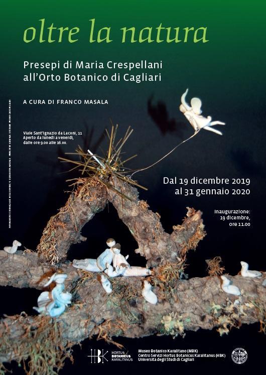 Cagliari, fra le rarità dell'Orto botanico i presepi dell'artista Maria Crespellani
