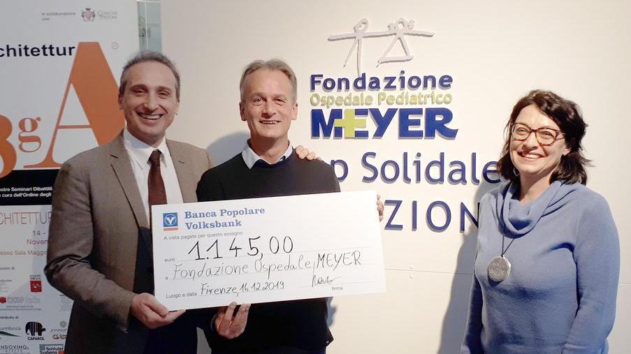 L’Ordine degli architetti ha fatto una donazione alla Fondazione Meyer