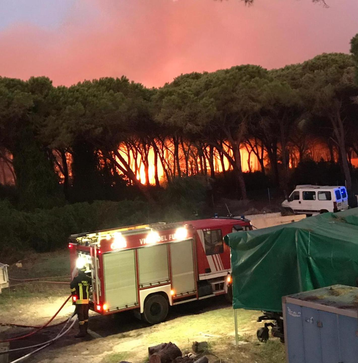 Oggi in procura l’indagato per l’incendio della pineta