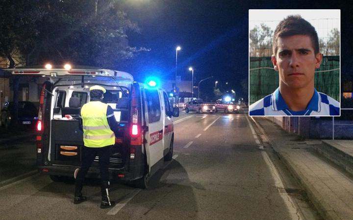 Il luogo dell'investimento mortale, via della Cava, e nel riquadro Valerio Zummo, arrestato a 25 anni (foto Michele Falorni/Silvi)
