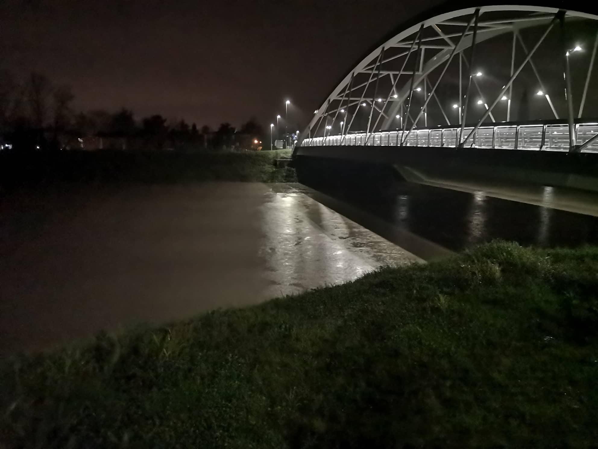 La situazione a Bomporto domenica mattina intorno alle 4 in una foto inviata da un lettore