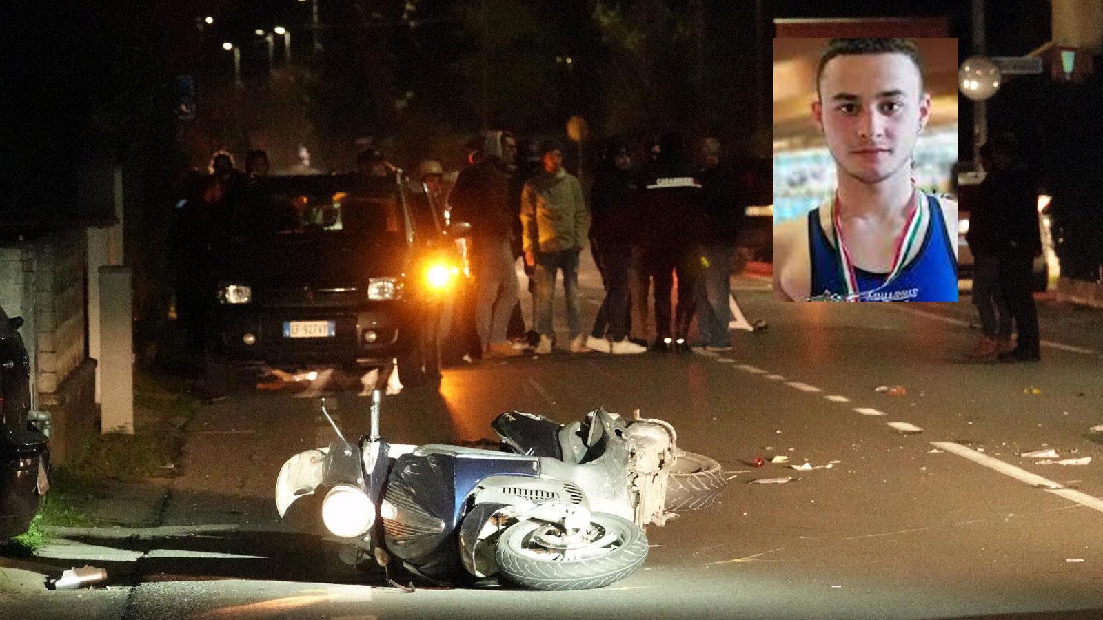 L'incidente e il giovane Dario D'Alessandro (foto Roberto Paglianti