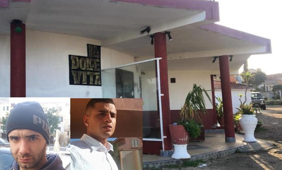 Il locale dove è avvenuto l'accoltellamento. Nei riquadri Fresi a sinistra ed Elias a destra