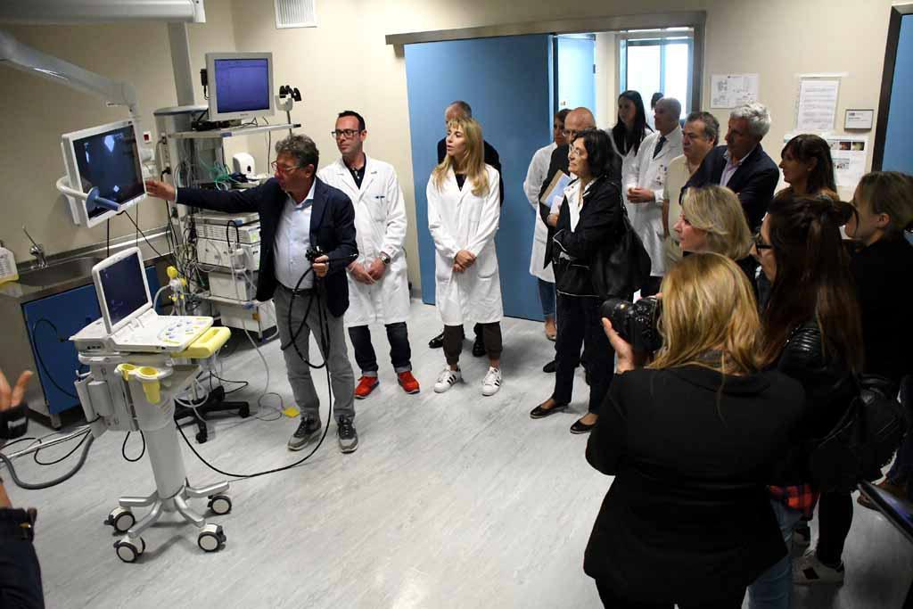 L'inaugurazione dell'endoscopio al Noa