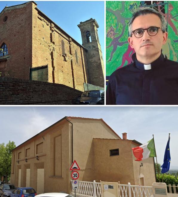 La chiesa di Gello, chiusa da anni, e don Giuseppe Volpi