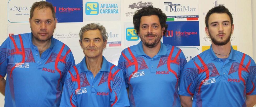 Dalla serie A1 al torneo di D2 Tante squadre e attività per l’Apuania Tennistavolo 