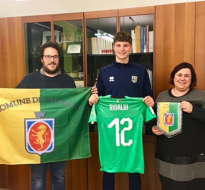 I complimenti di Cavriago all’azzurro Under 17 Rinaldi 