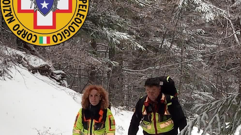 I tecnici del Soccorso alpino durante le ricerche