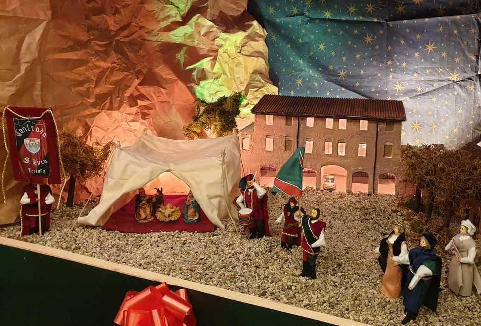La Contrada di San Luca ambientata nel presepe