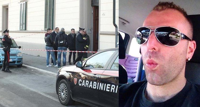 A sinistra, i carabinieri davanti alla casa del delitto. A destra, Marco Longo