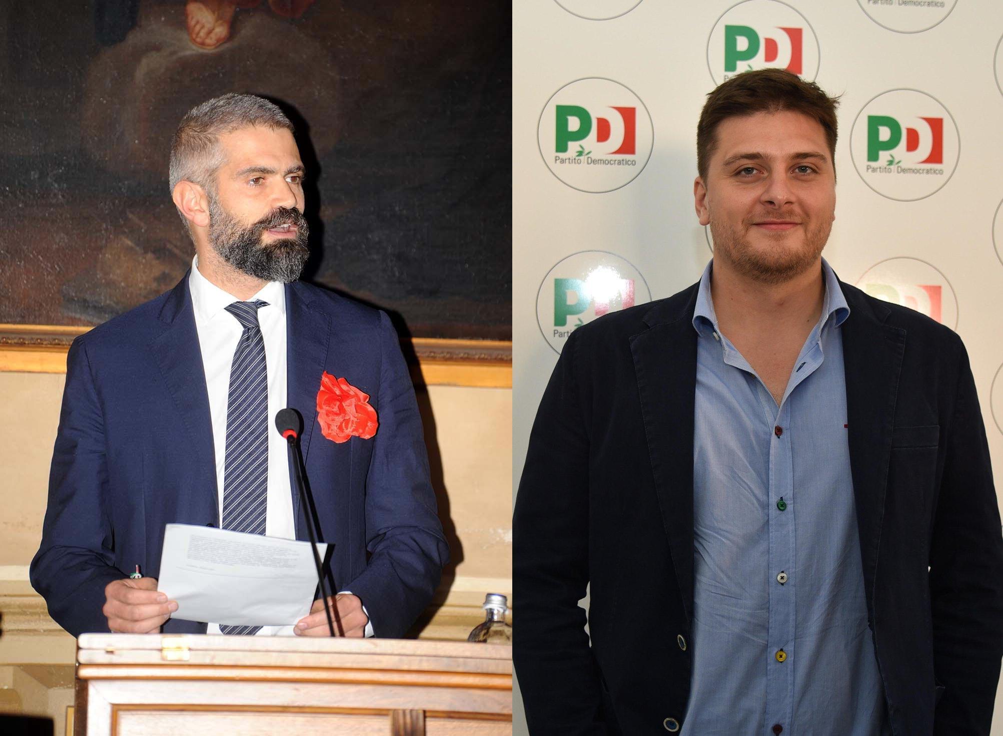 Da sinistra, i due sindaci: Francesco Ferrari (Piombino) e Giacomo Termine (Monterotondo)