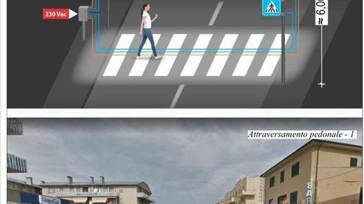 Via Donatori, sos pedoni Arriva la luce su 9 “strisce”