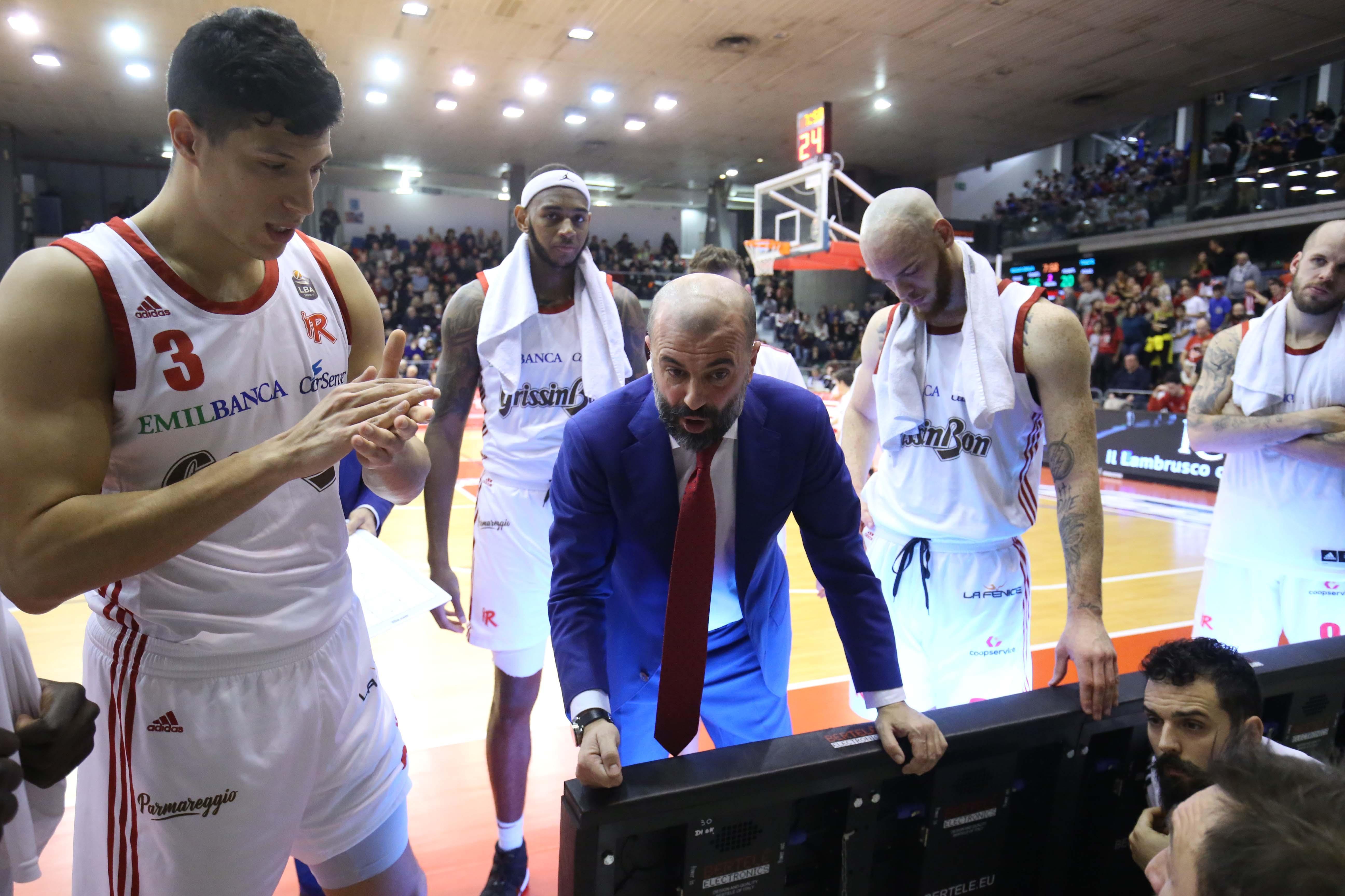 La Grissin Bon durante un time out