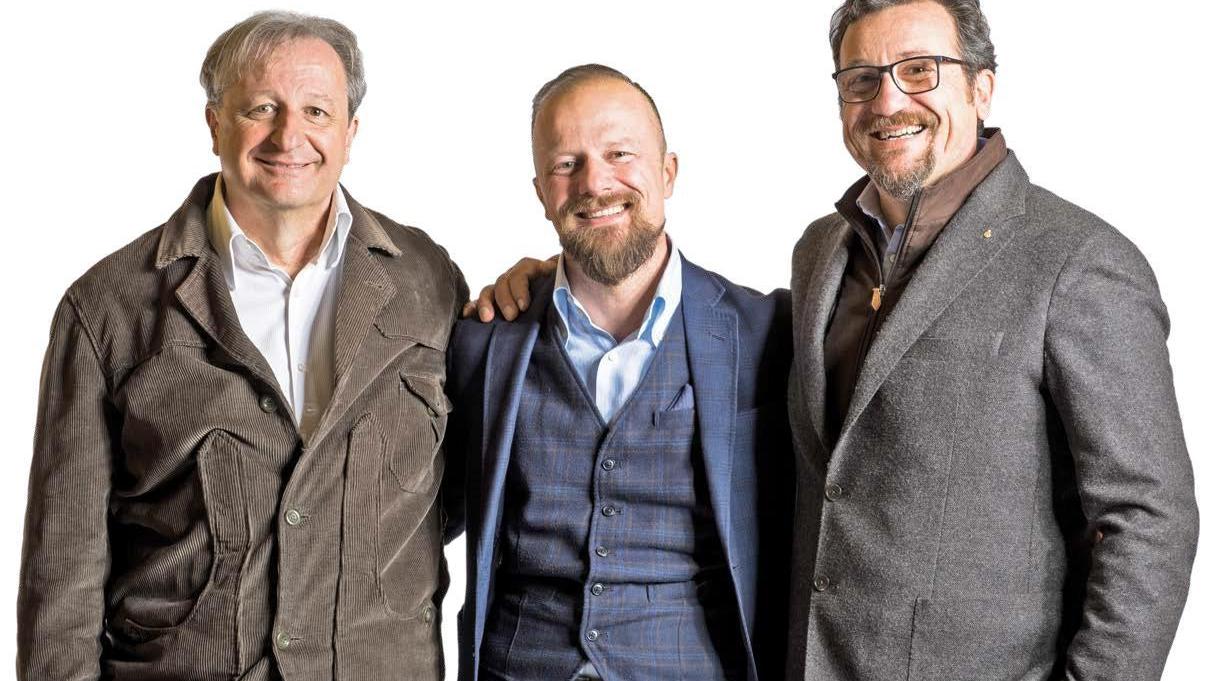 I tre fratelli Mati: da sinistra Andrea, Paolo e Francesco