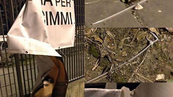 Strappato lo striscione «Giustizia per Sara»
