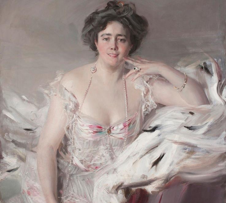 Lady Nanne Schrader ritratta da Boldini Nell’opera la forza della dama tedesca 