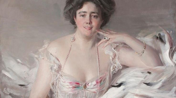 Lady Nanne Schrader ritratta da Boldini Nell’opera la forza della dama tedesca