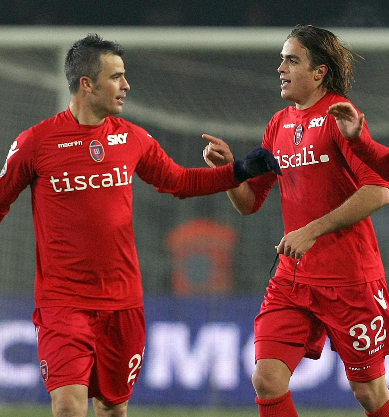 Fini e Matri festeggiano il gol della vittoria all'Olimpico