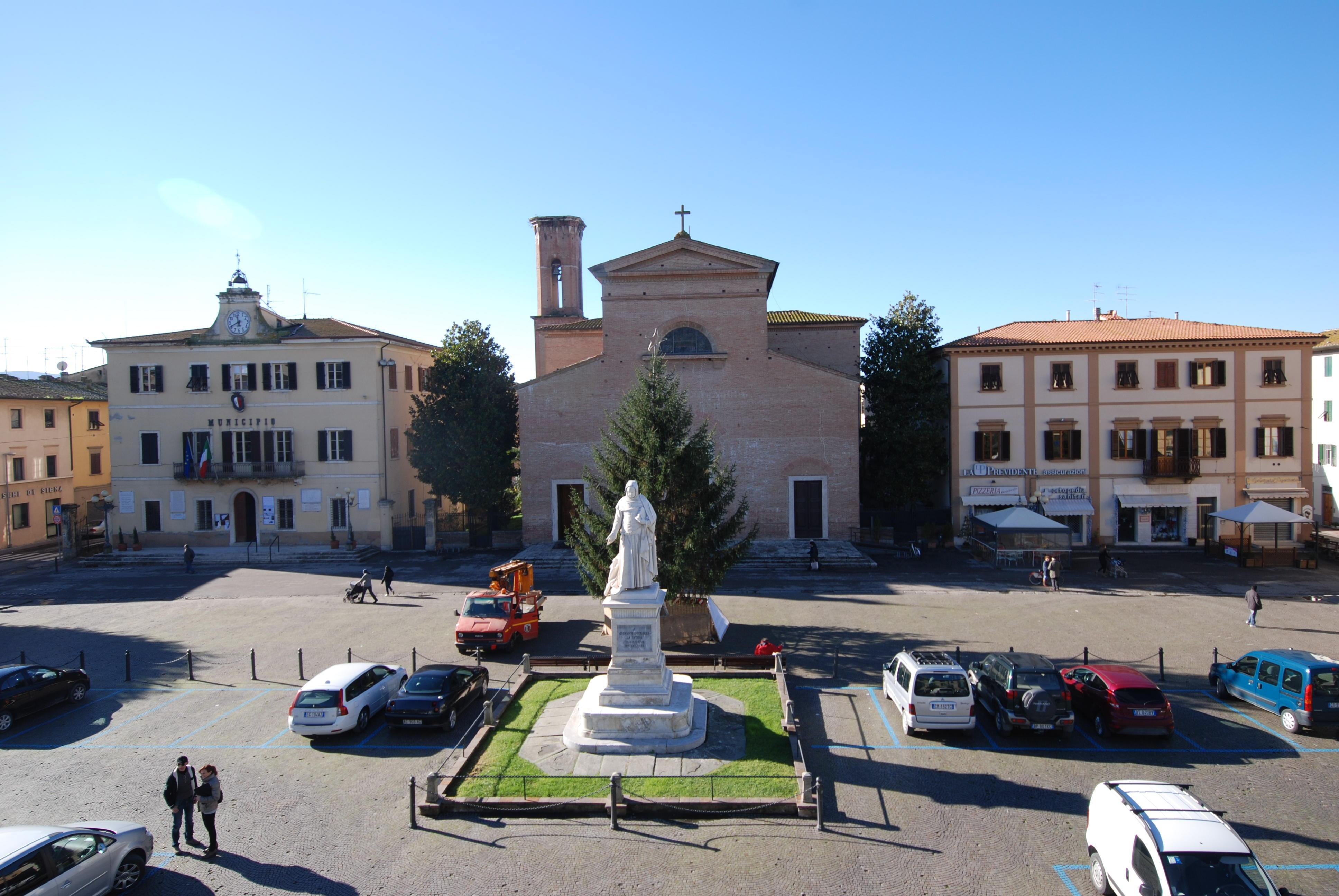 La piazza Boccaccio di Certaldo