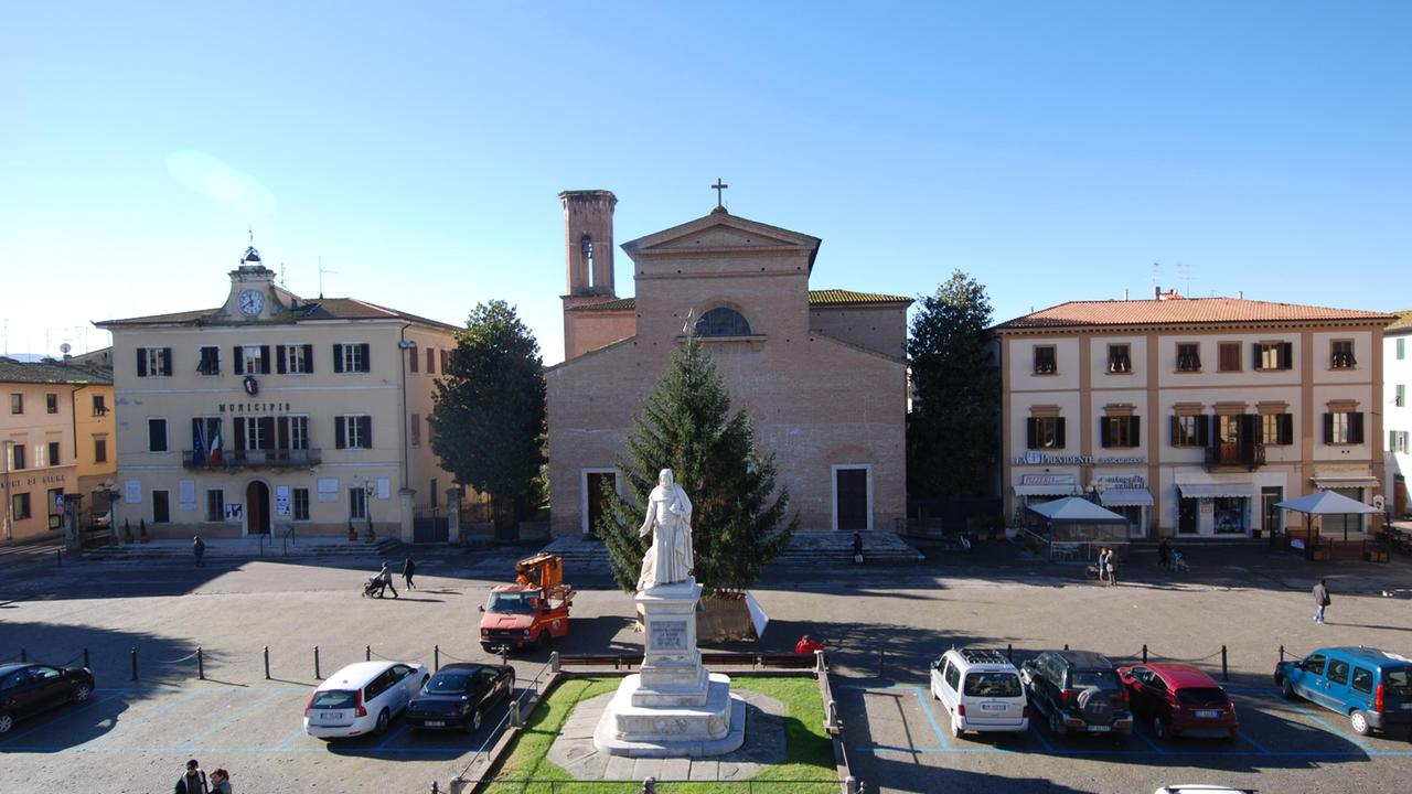 La piazza Boccaccio di Certaldo