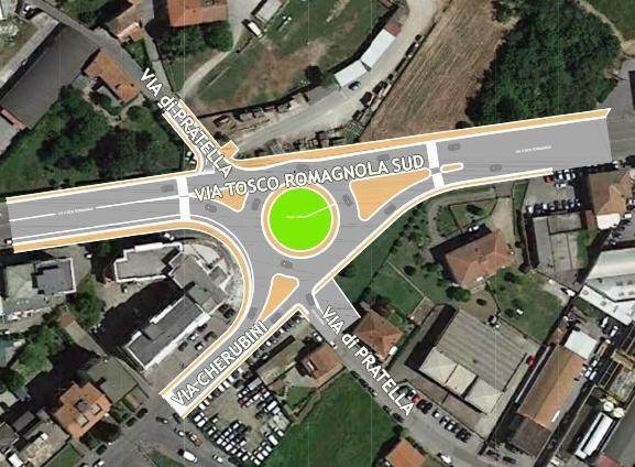 Il progetto della nuova rotatoria sulla circonvallazione sud e via Cherubini a Empoli