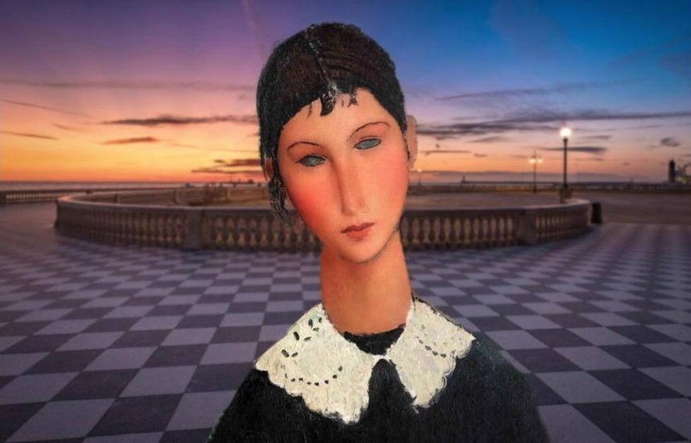 Gli amici di Modì scendono dai quadri e vanno a zonzo nella Livorno più bella