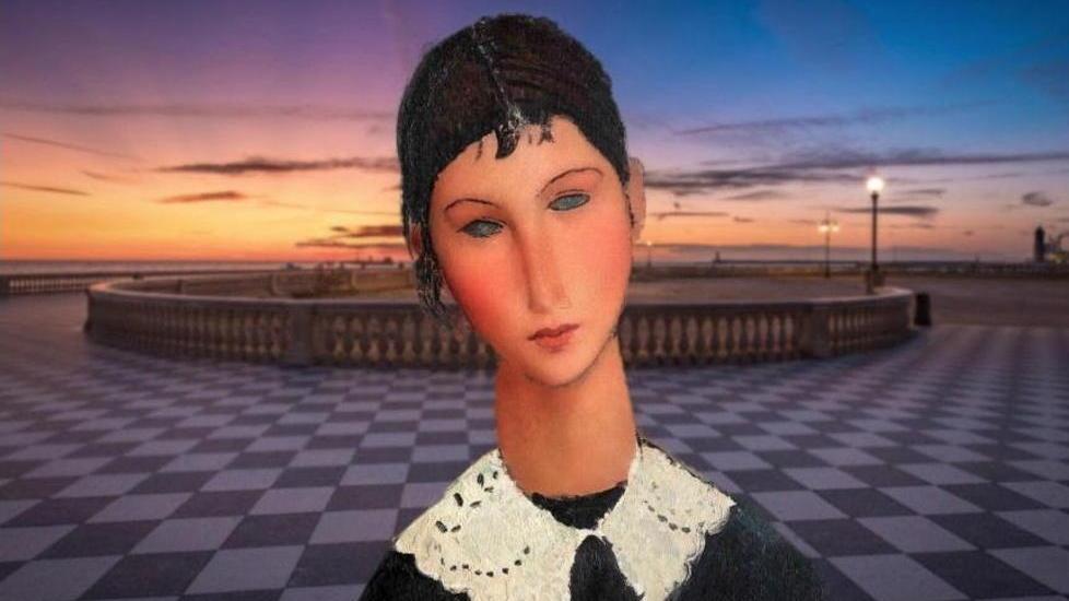 Gli amici di Modì scendono dai quadri e vanno a zonzo nella Livorno più bella