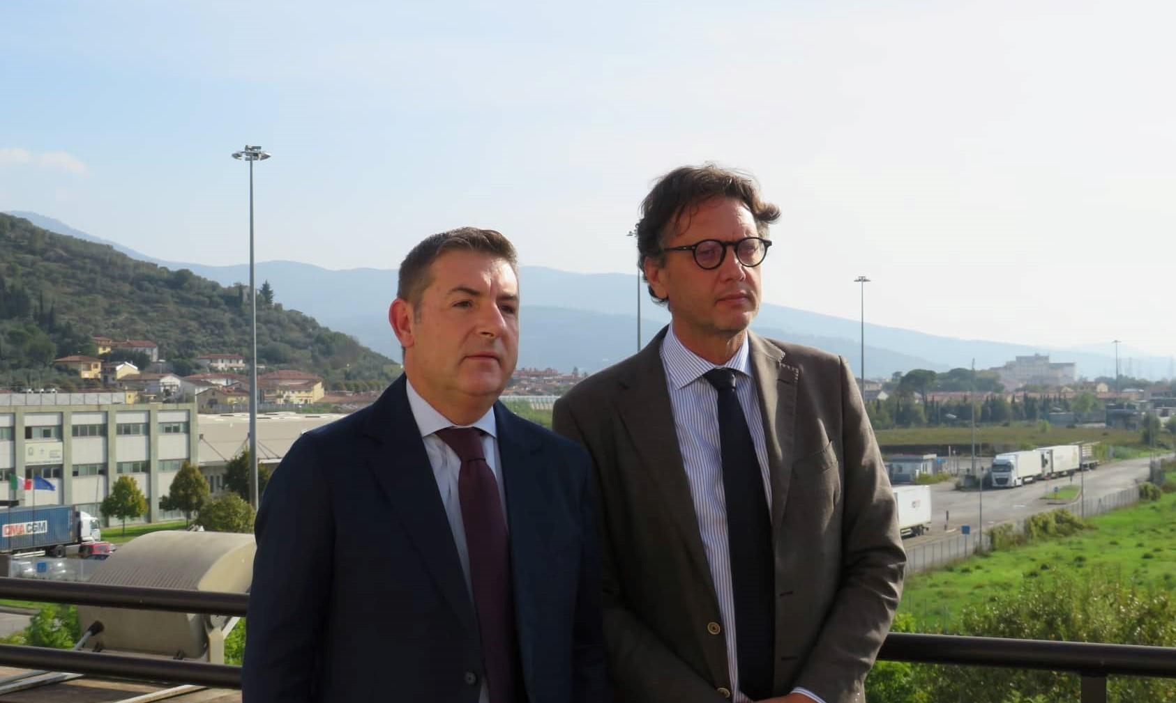 Daniele Ciulli e Francesco Querci, direttore e presidente dell'Interporto