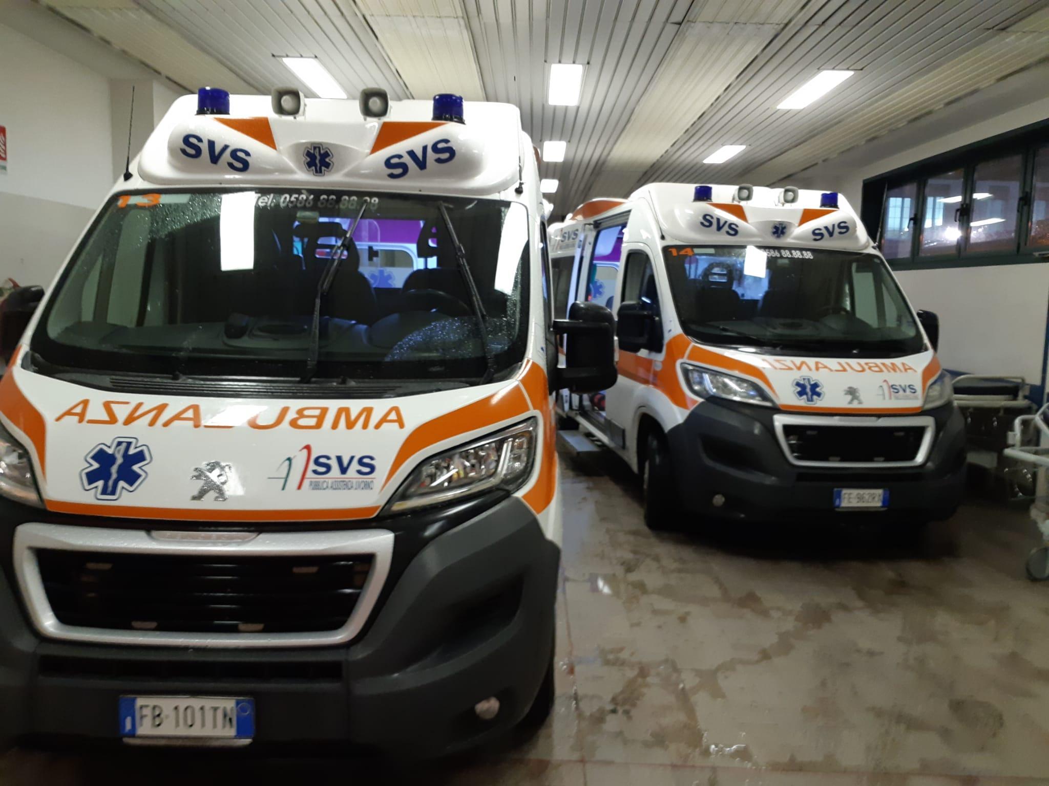 Ambulanze della Svs (foto d'archivio)