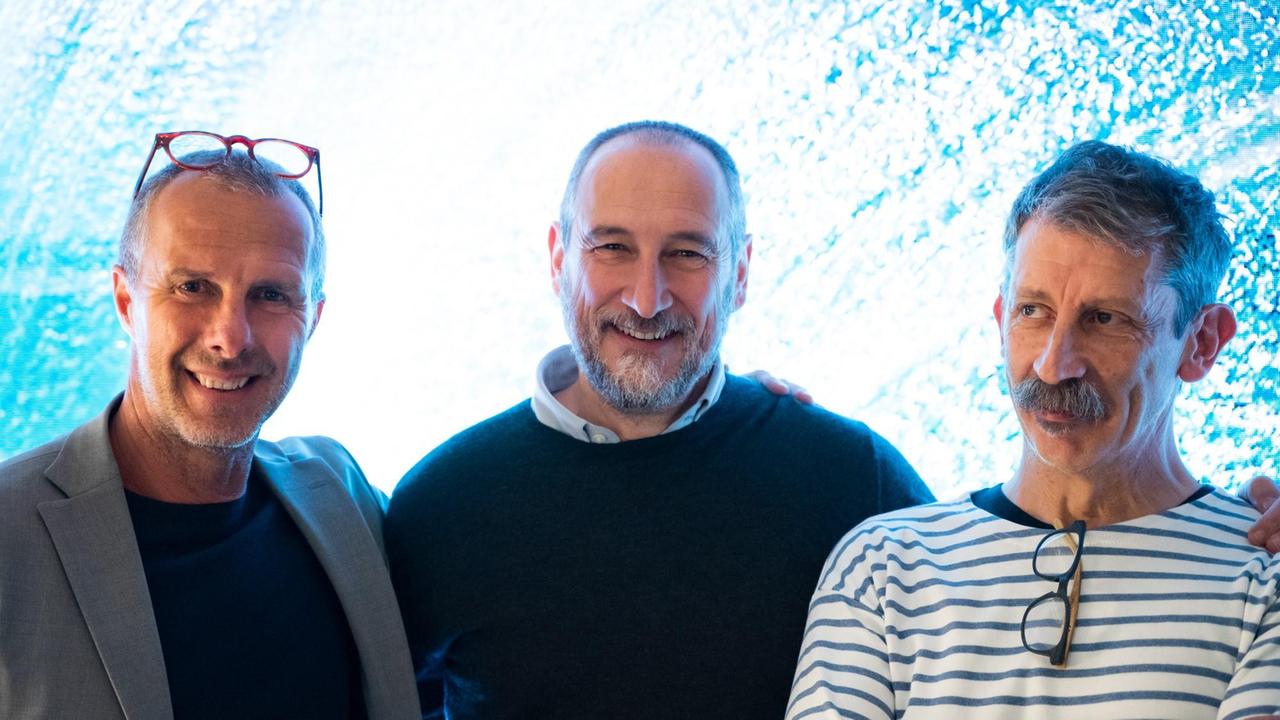 Da sinistra: Roberto Ricci e Roberto Bardini con Roberto Abbiati