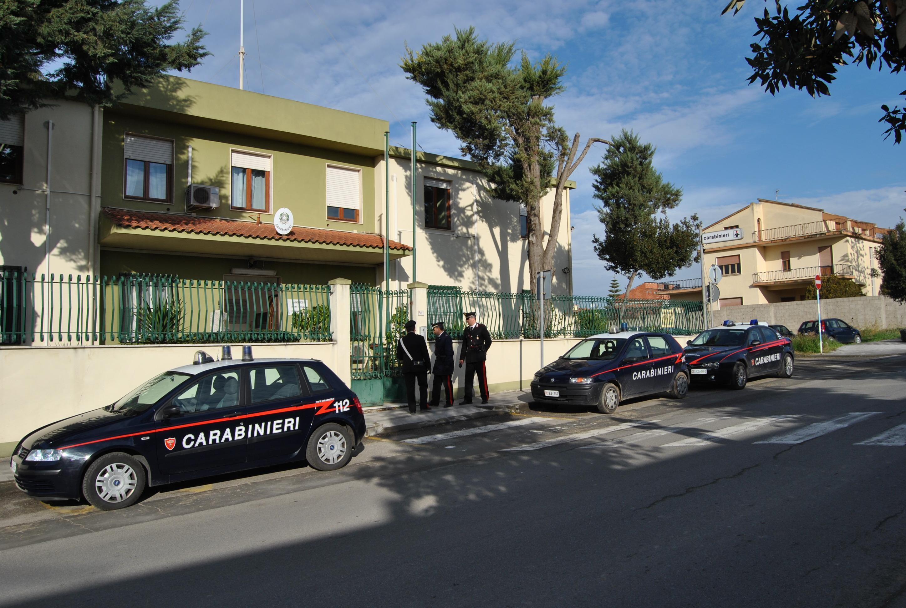 La caserma della Compagnia dei carabinieri di Dolianova, immagine di repertorio